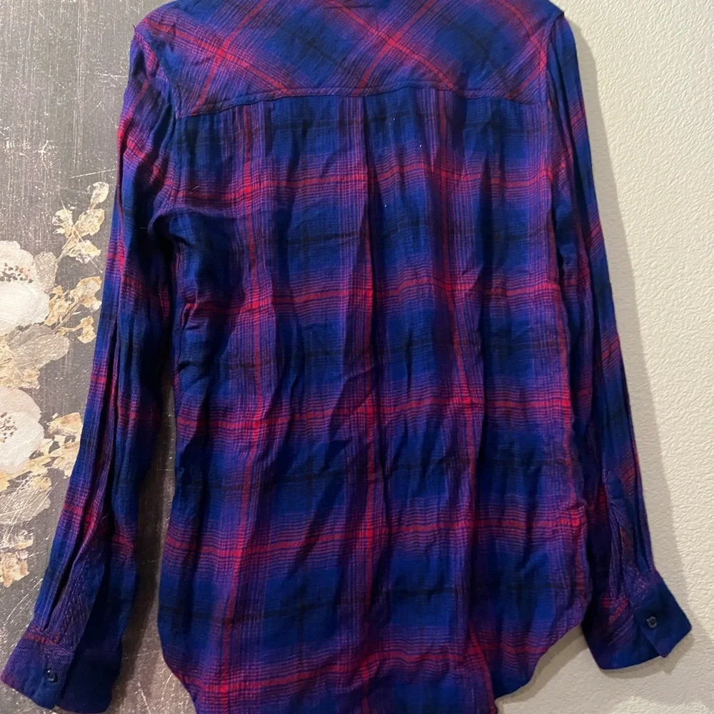 Rails Blue and Red Casual Button Down Shirt - Picture 5 of 5